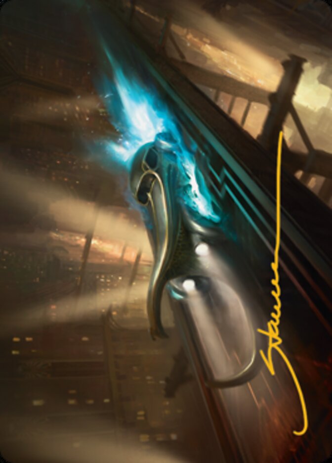 Run Out of Town Art Card (Gold-Stamped Signature) [Streets of New Capenna Art Series] | Deep Dive Games St. Marys