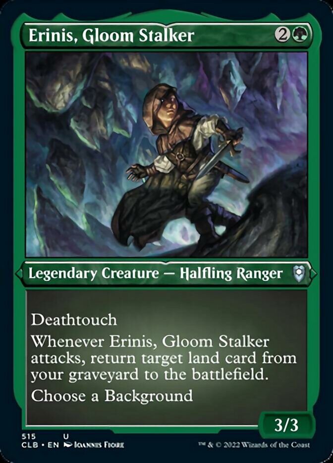 Erinis, Gloom Stalker (Foil Etched) [Commander Legends: Battle for Baldur's Gate] | Deep Dive Games St. Marys