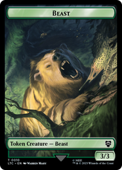 Beast // Treefolk Double Sided Token [The Lord of the Rings: Tales of Middle-Earth Commander Tokens] | Deep Dive Games St. Marys