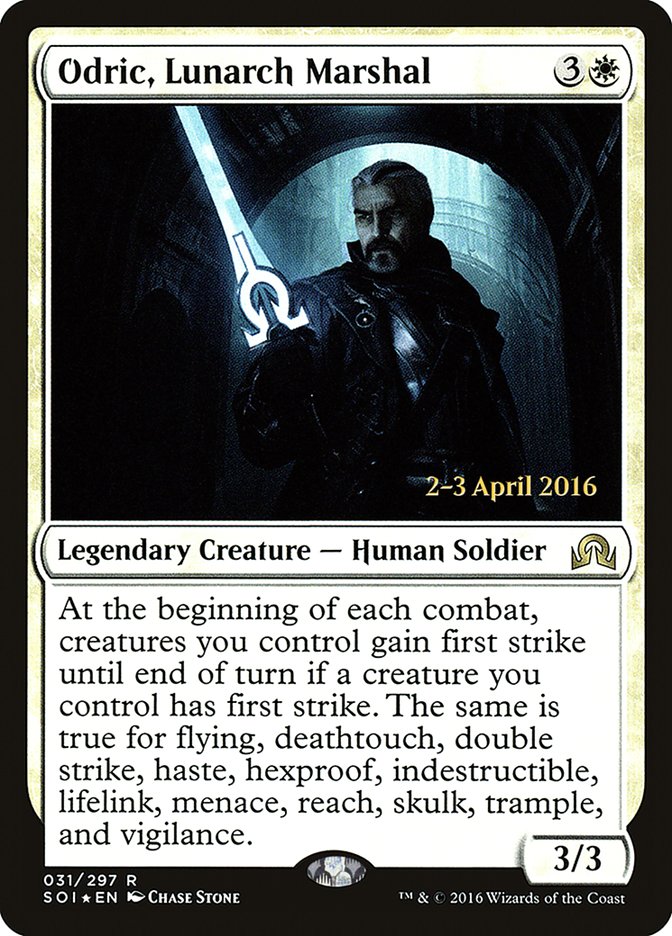 Odric, Lunarch Marshal [Shadows over Innistrad Prerelease Promos] | Deep Dive Games St. Marys
