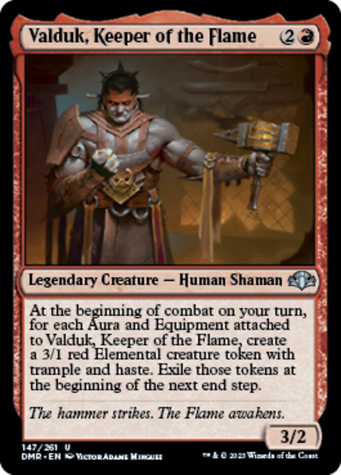 Valduk, Keeper of the Flame [Dominaria Remastered] | Deep Dive Games St. Marys
