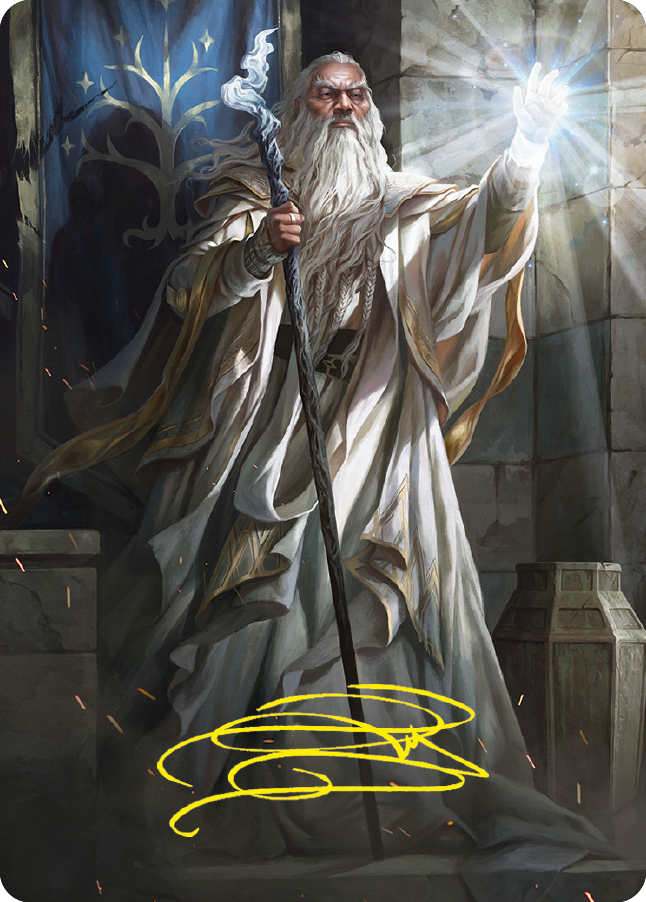 Gandalf the White Art Card (Gold-Stamped Signature) [The Lord of the Rings: Tales of Middle-earth Art Series] | Deep Dive Games St. Marys