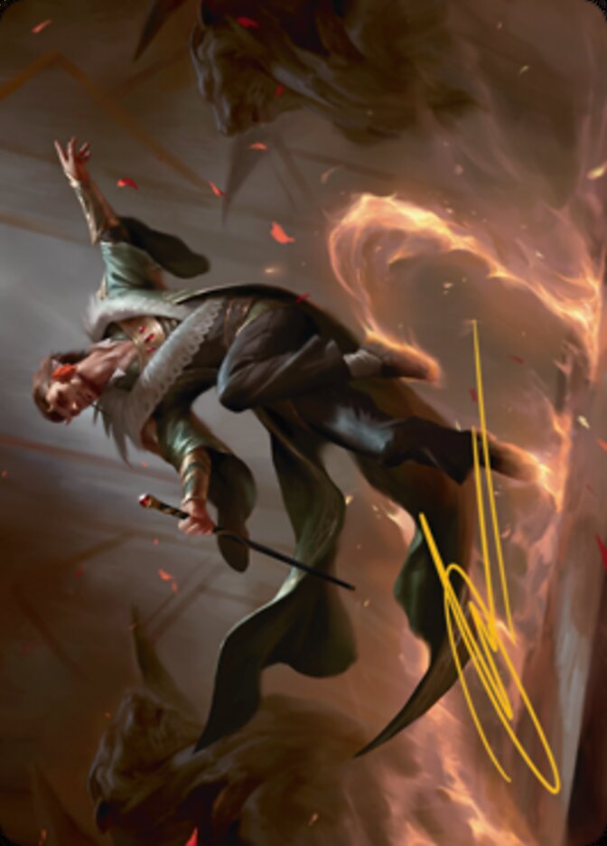 Fleetfoot Dancer Art Card (Gold-Stamped Signature) [Streets of New Capenna Art Series] | Deep Dive Games St. Marys