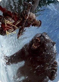 Blizzard Brawl Art Card (Gold-Stamped Signature) [Kaldheim Art Series] | Deep Dive Games St. Marys