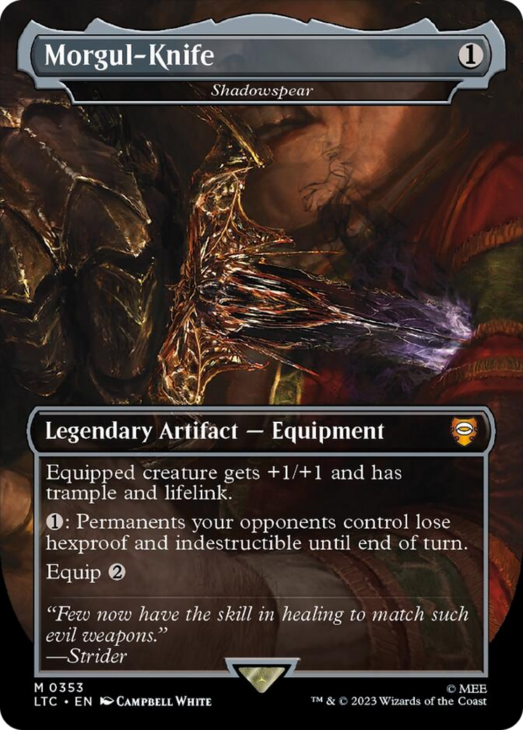 Shadowspear - Morgul-Knife (Surge Foil) [The Lord of the Rings: Tales of Middle-Earth Commander] | Deep Dive Games St. Marys