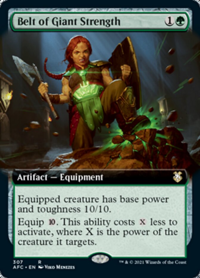 Belt of Giant Strength (Extended Art) [Dungeons & Dragons: Adventures in the Forgotten Realms Commander] | Deep Dive Games St. Marys