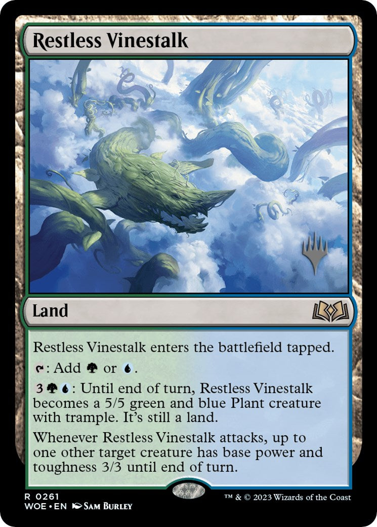 Restless Vinestalk (Promo Pack) [Wilds of Eldraine Promos] | Deep Dive Games St. Marys