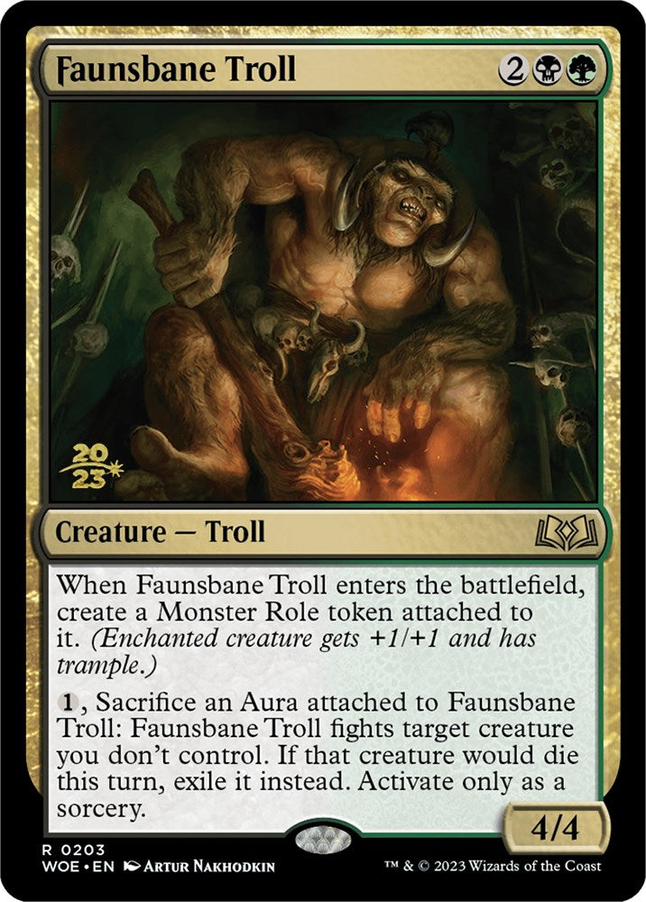 Faunsbane Troll [Wilds of Eldraine Prerelease Promos] | Deep Dive Games St. Marys
