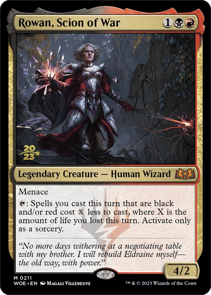 Rowan, Scion of War [Wilds of Eldraine Prerelease Promos] | Deep Dive Games St. Marys