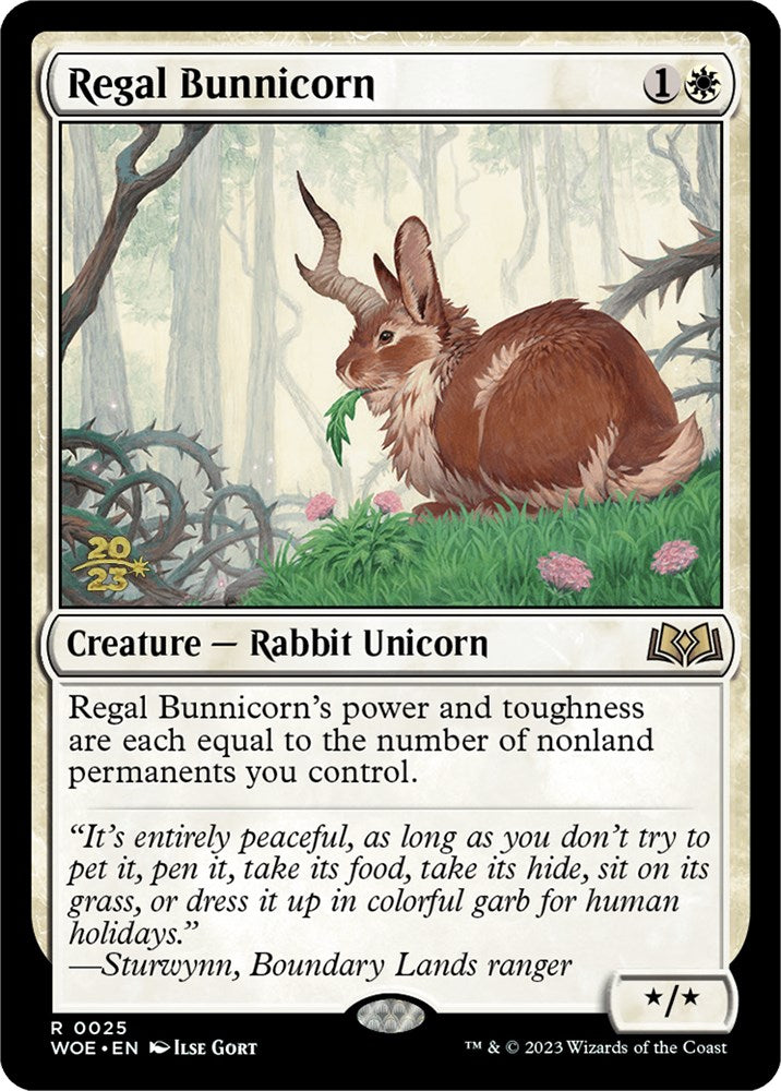 Regal Bunnicorn [Wilds of Eldraine Prerelease Promos] | Deep Dive Games St. Marys