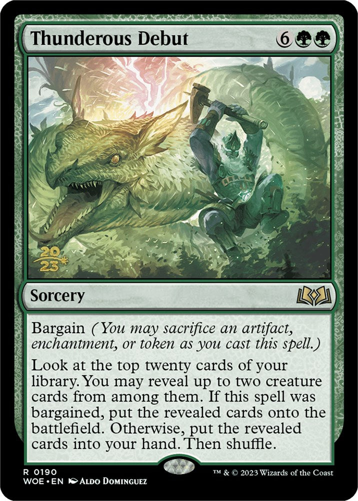 Thunderous Debut [Wilds of Eldraine Prerelease Promos] | Deep Dive Games St. Marys