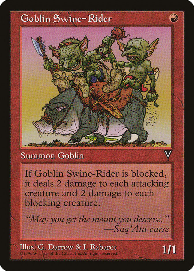Goblin Swine-Rider [Visions] | Deep Dive Games St. Marys