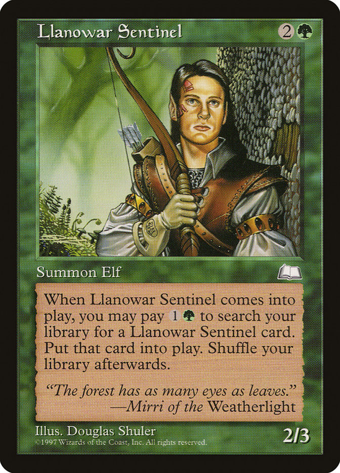Llanowar Sentinel [Weatherlight] | Deep Dive Games St. Marys