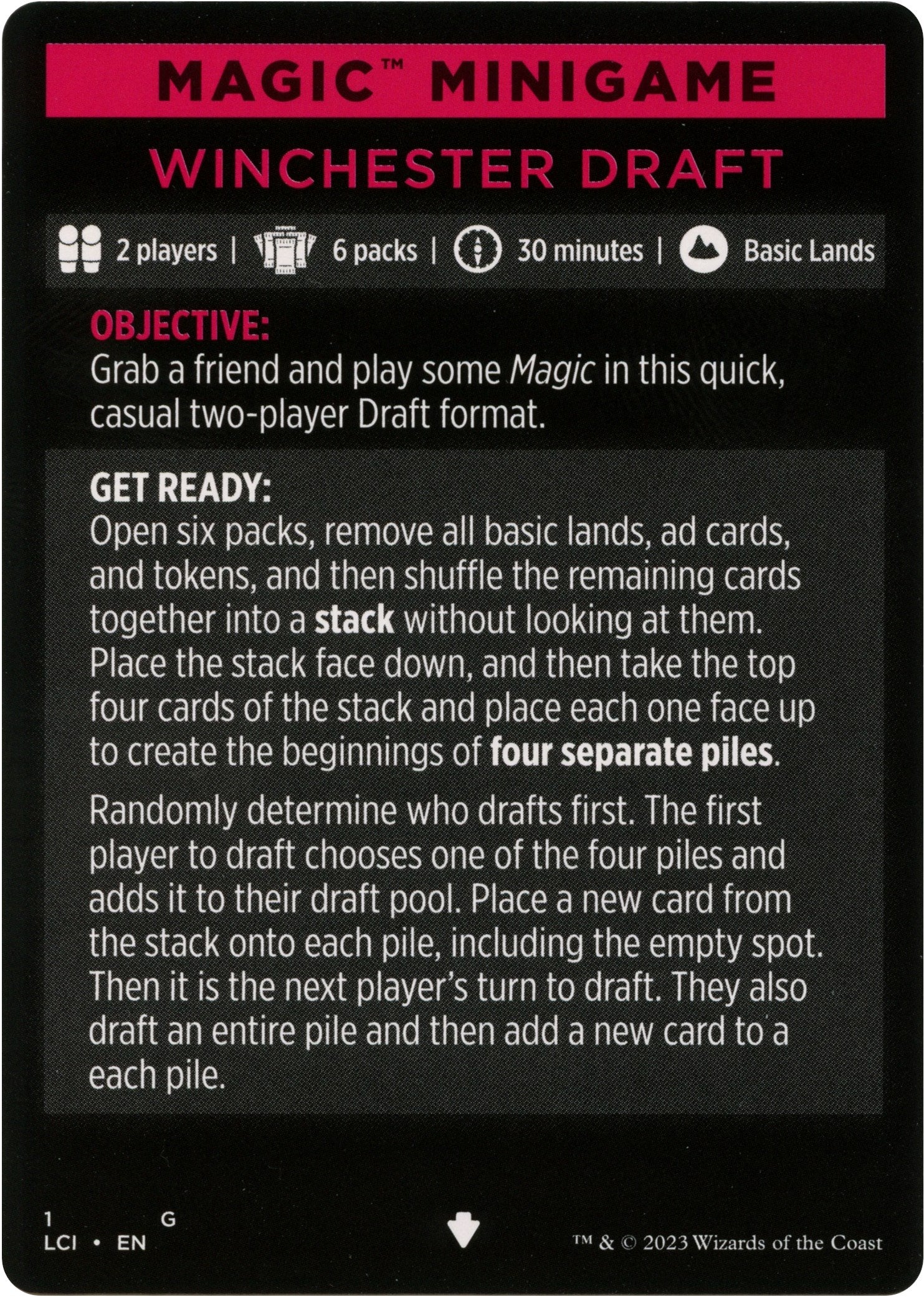 Winchester Draft (Magic Minigame) [The Lost Caverns of Ixalan Minigame] | Deep Dive Games St. Marys