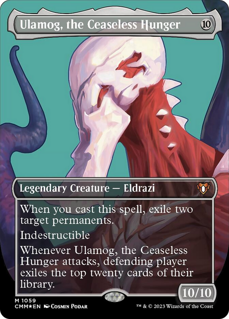 Ulamog, the Ceaseless Hunger (Borderless Textured Foil Frame Break) [Commander Masters] | Deep Dive Games St. Marys