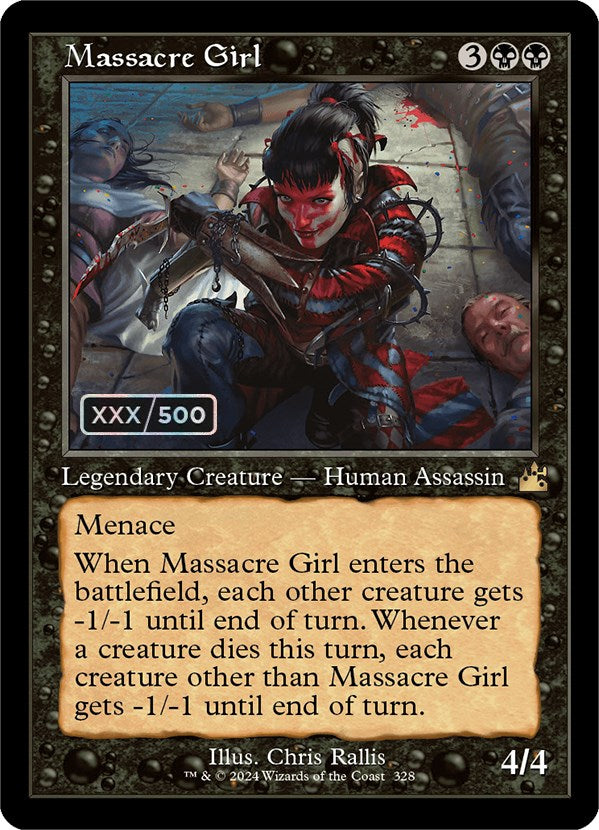 Massacre Girl (Retro) (Serialized) [Ravnica Remastered] | Deep Dive Games St. Marys