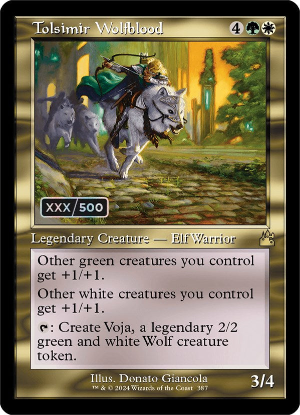 Tolsimir Wolfblood (Retro) (Serialized) [Ravnica Remastered] | Deep Dive Games St. Marys