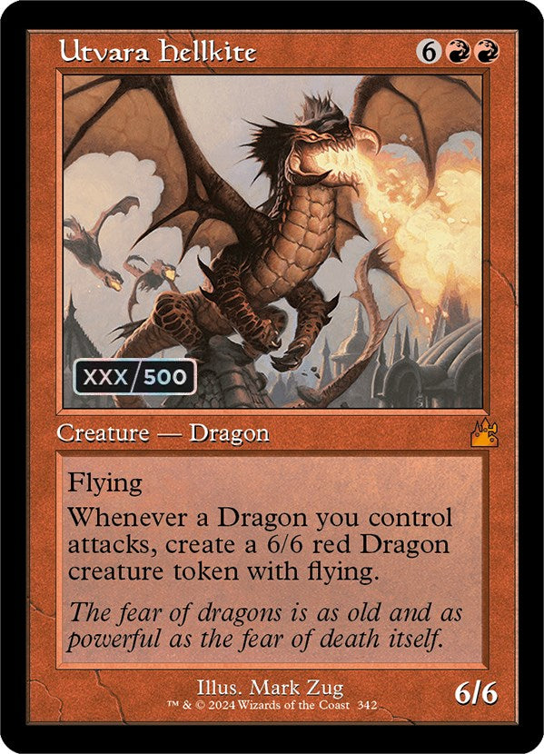 Utvara Hellkite (Retro) (Serialized) [Ravnica Remastered] | Deep Dive Games St. Marys