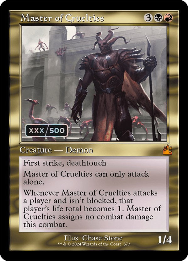Master of Cruelties (Retro) (Serialized) [Ravnica Remastered] | Deep Dive Games St. Marys