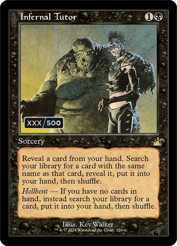 Infernal Tutor (Retro) (Serialized) [Ravnica Remastered] | Deep Dive Games St. Marys