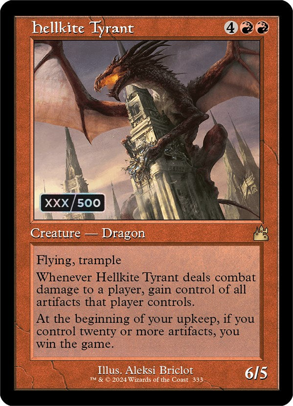 Hellkite Tyrant (Retro) (Serialized) [Ravnica Remastered] | Deep Dive Games St. Marys