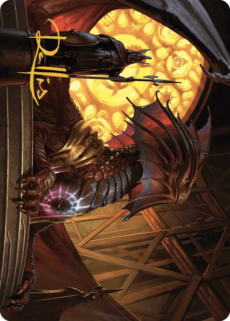 Niv-Mizzet, Guildpact Art Card (21/49) (Gold-Stamped Signature) [Murders at Karlov Manor Art Series] | Deep Dive Games St. Marys