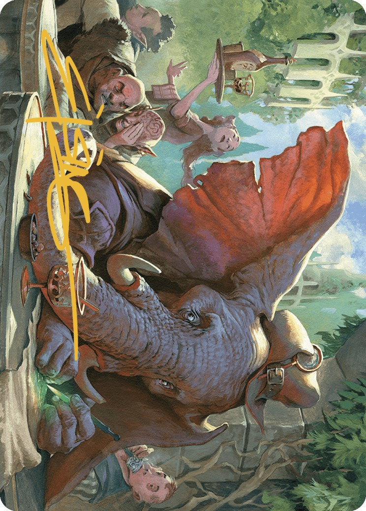 Loxodon Eavesdropper Art Card (Gold-Stamped Signature) [Murders at Karlov Manor Art Series] | Deep Dive Games St. Marys