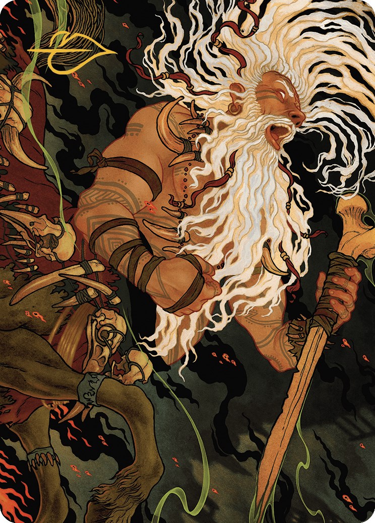 Yarus, Roar of the Old Gods Art Card (46/49) (Gold-Stamped Signature) [Murders at Karlov Manor Art Series] | Deep Dive Games St. Marys