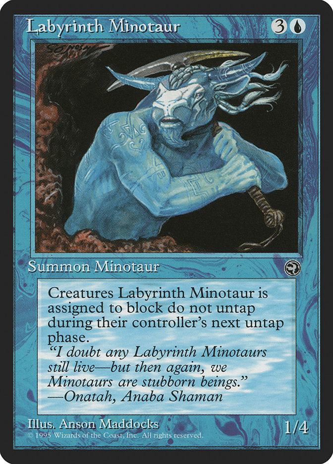 Labyrinth Minotaur (Onatah Flavor Text) [Homelands] | Deep Dive Games St. Marys