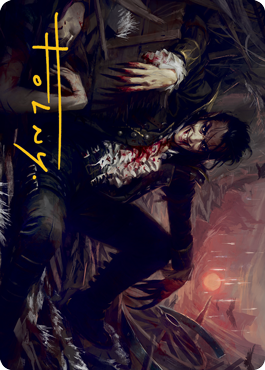 Arrogant Outlaw Art Card (Gold-Stamped Signature) [Innistrad: Midnight Hunt Art Series] | Deep Dive Games St. Marys