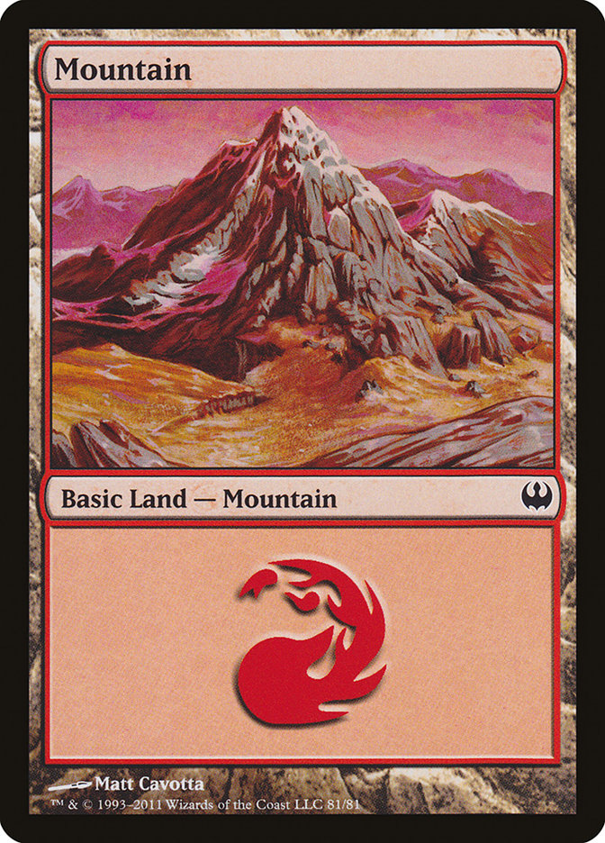 Mountain (81) [Duel Decks: Knights vs. Dragons] | Deep Dive Games St. Marys