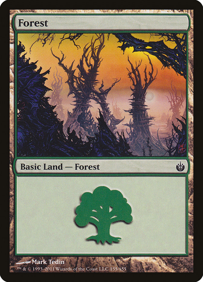 Forest (155) [Mirrodin Besieged] | Deep Dive Games St. Marys