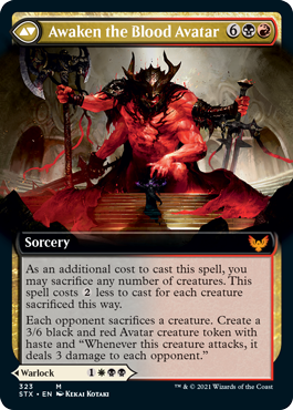 Extus, Oriq Overlord // Awaken the Blood Avatar (Extended Art) [Strixhaven: School of Mages] | Deep Dive Games St. Marys