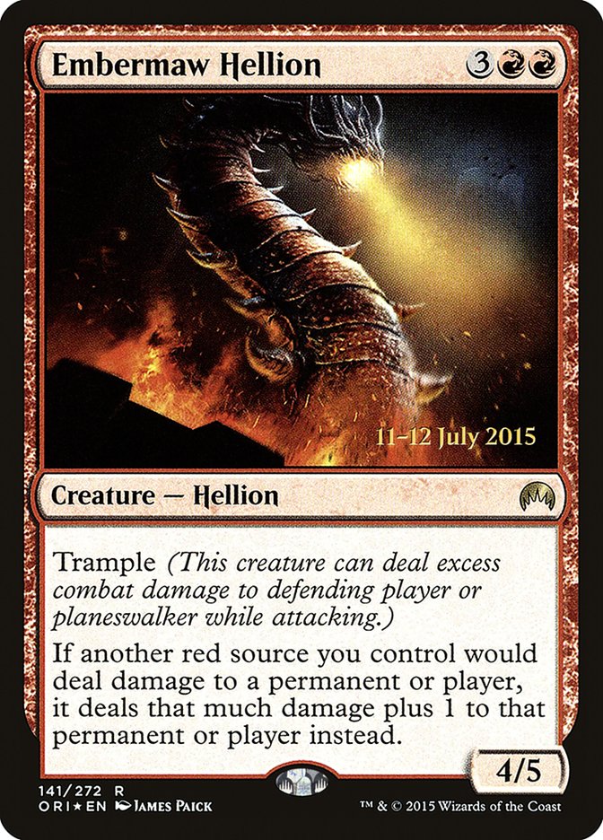 Embermaw Hellion [Magic Origins Prerelease Promos] | Deep Dive Games St. Marys