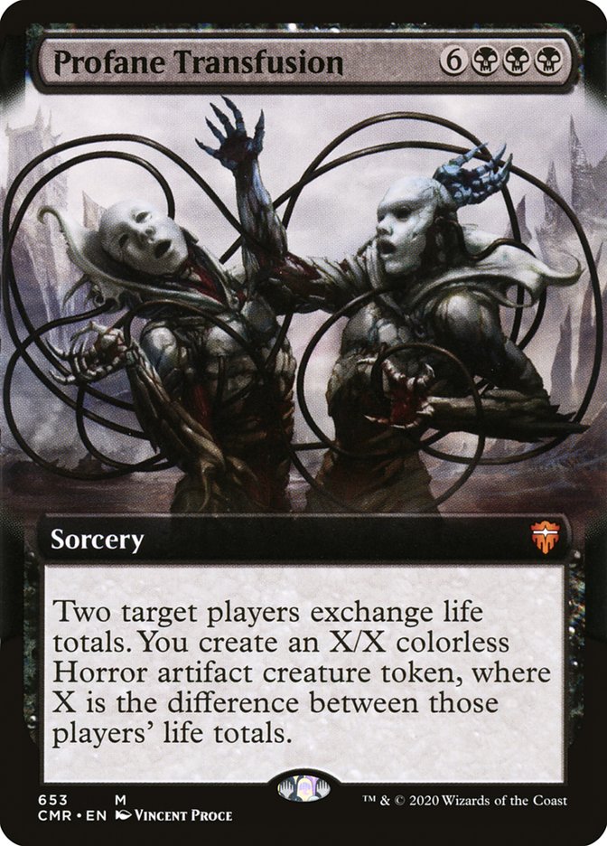 Profane Transfusion (Extended Art) [Commander Legends] | Deep Dive Games St. Marys