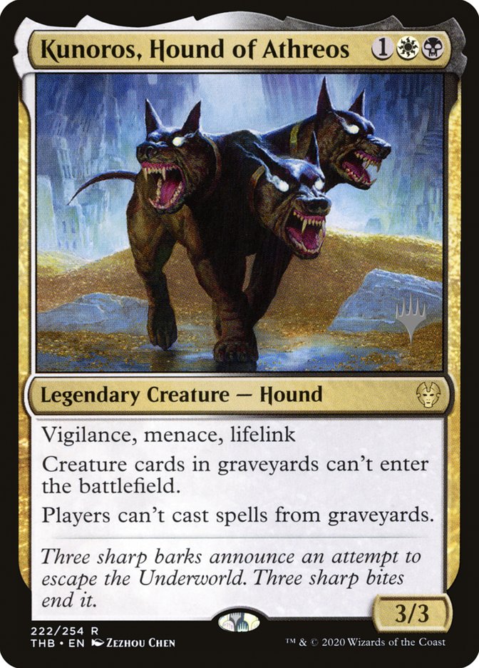 Kunoros, Hound of Athreos (Promo Pack) [Theros Beyond Death Promos] | Deep Dive Games St. Marys
