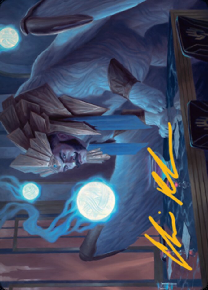 Tivit, Seller of Secrets Art Card (Gold-Stamped Signature) [Streets of New Capenna Art Series] | Deep Dive Games St. Marys