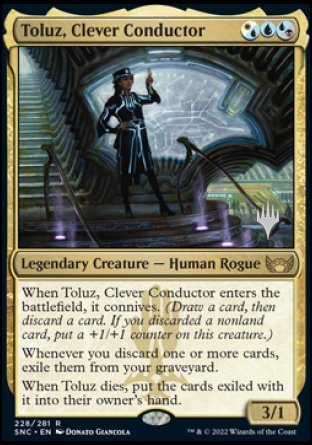 Toluz, Clever Conductor (Promo Pack) [Streets of New Capenna Promos] | Deep Dive Games St. Marys