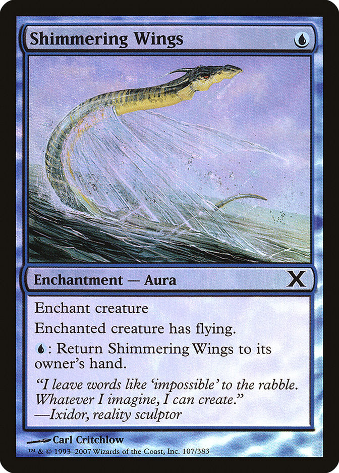 Shimmering Wings (Premium Foil) [Tenth Edition] | Deep Dive Games St. Marys