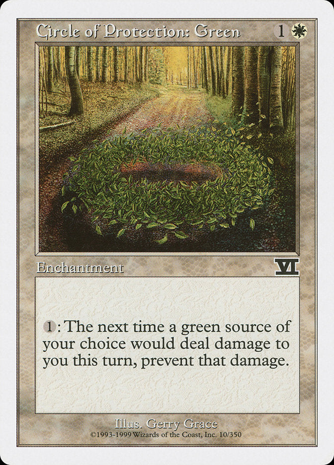 Circle of Protection: Green [Classic Sixth Edition] | Deep Dive Games St. Marys