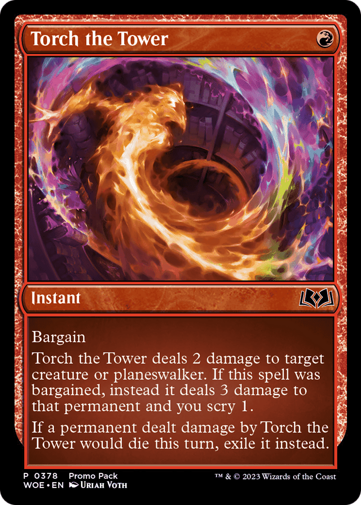 Torch the Tower (Promo Pack) [Wilds of Eldraine Promos] | Deep Dive Games St. Marys