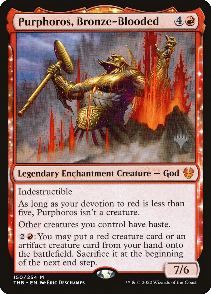Purphoros, Bronze-Blooded (Promo Pack) [Theros Beyond Death Promos] | Deep Dive Games St. Marys