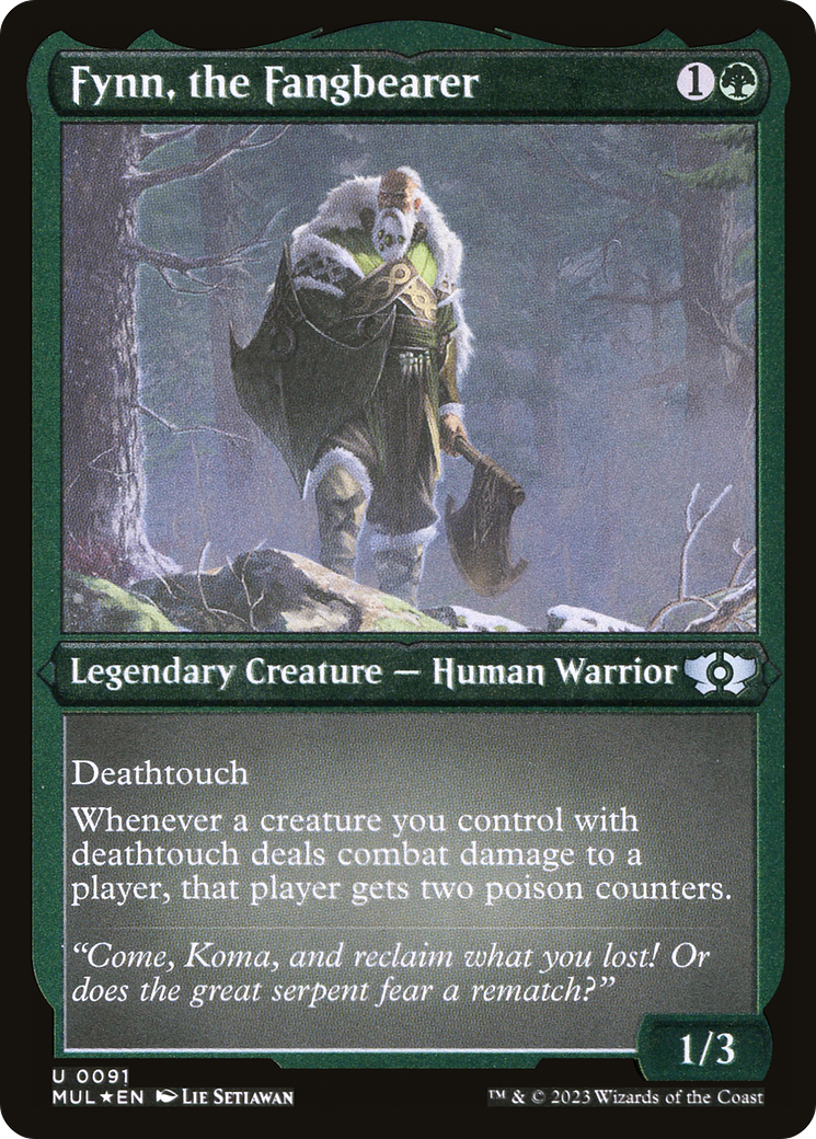 Fynn, the Fangbearer (Foil Etched) [Multiverse Legends] | Deep Dive Games St. Marys