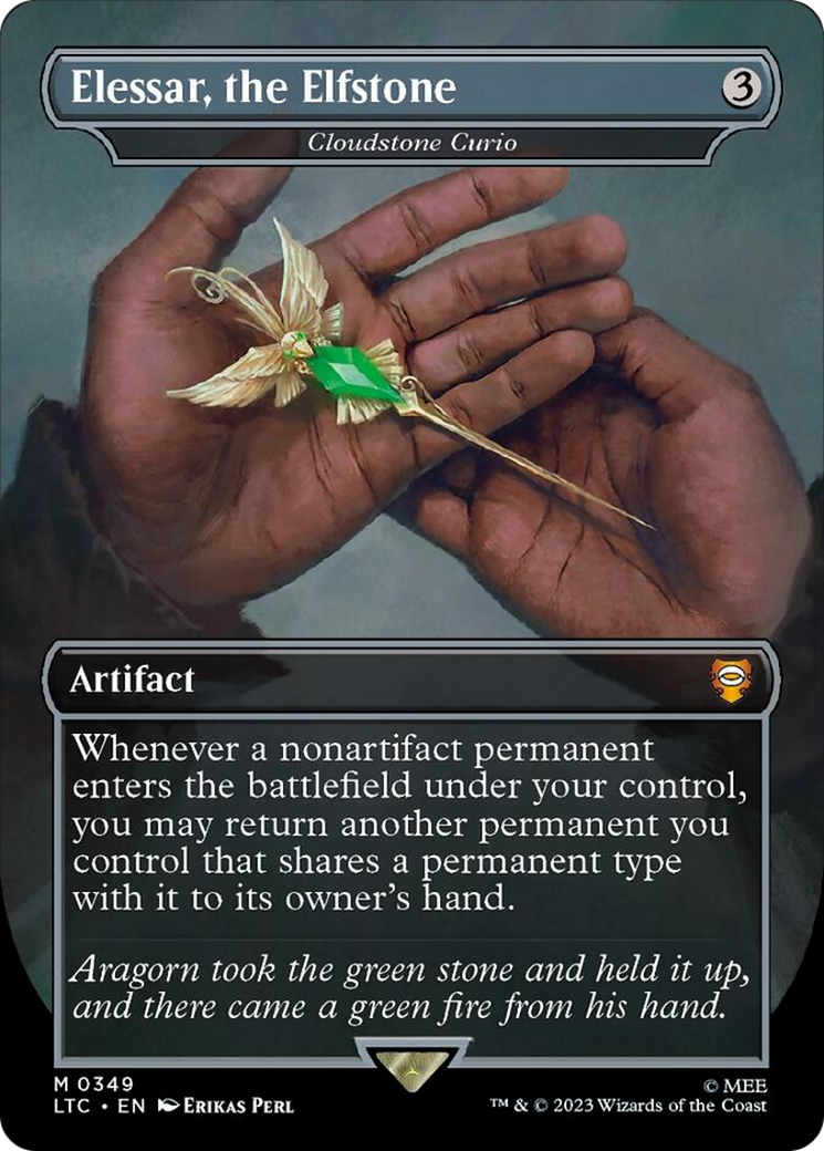 Cloudstone Curio - Elessar, the Elfstone (Surge Foil) [The Lord of the Rings: Tales of Middle-Earth Commander] | Deep Dive Games St. Marys