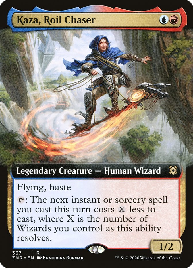 Kaza, Roil Chaser (Extended Art) [Zendikar Rising] | Deep Dive Games St. Marys