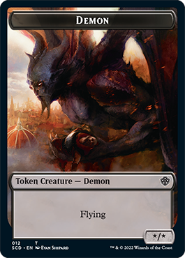 Demon // Demon Double-Sided Token [Starter Commander Decks] | Deep Dive Games St. Marys