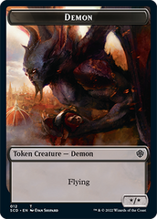 Demon // Demon Double-Sided Token [Starter Commander Decks] | Deep Dive Games St. Marys