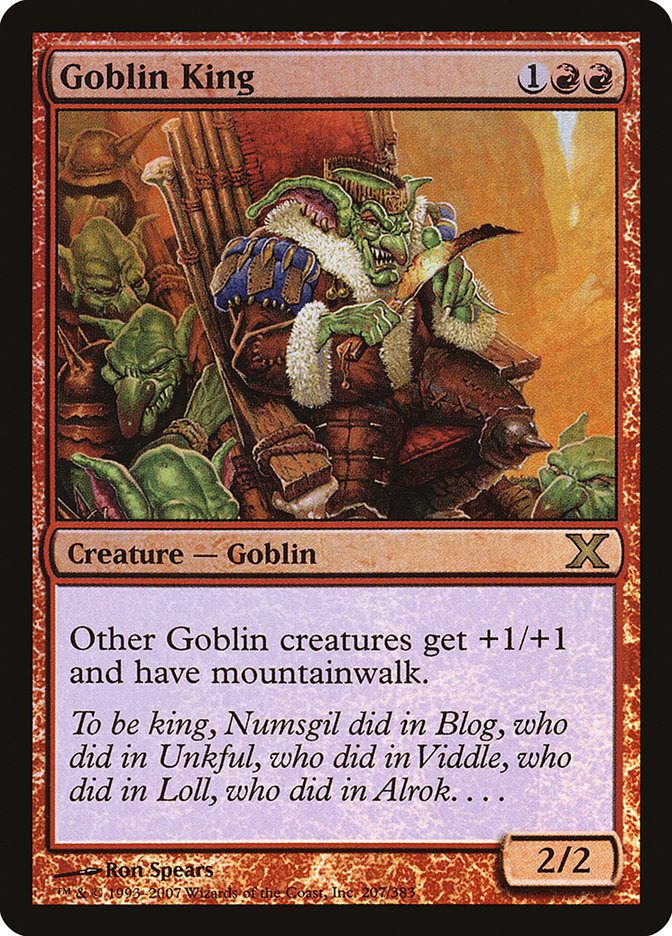 Goblin King (Premium Foil) [Tenth Edition] | Deep Dive Games St. Marys
