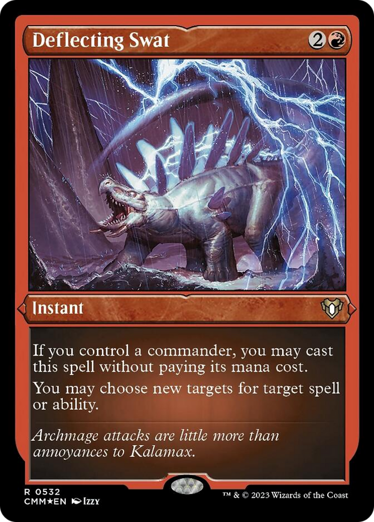 Deflecting Swat (Foil Etched) [Commander Masters] | Deep Dive Games St. Marys