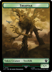 Beast // Treefolk Double Sided Token [The Lord of the Rings: Tales of Middle-Earth Commander Tokens] | Deep Dive Games St. Marys
